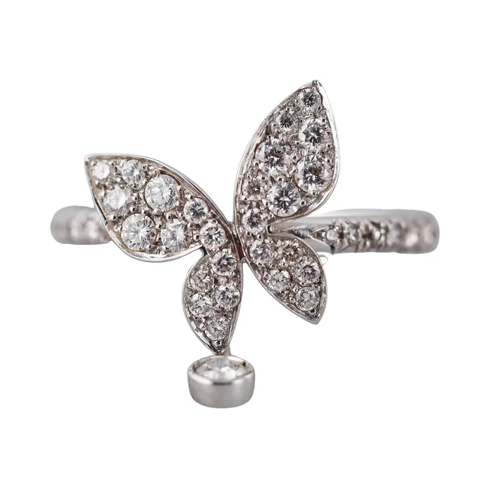 Rings Mimi Milano Farfalla Diamond 18k White Gold Butterfly Ring Mimi Milano Rings Mimi Milano Farfalla Diamond 18k White Gold Butterfly Ring Mimi Milano
