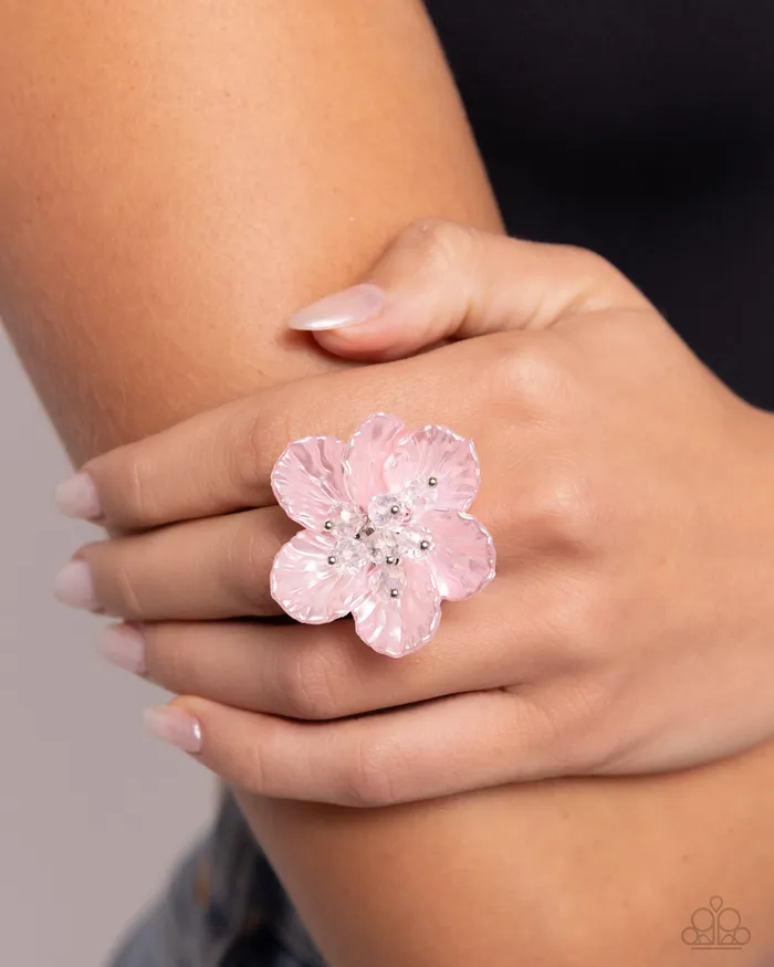 Rings Paparazzi Accessories Petal Pact Pink Flower Ring Jewelry by Bretta