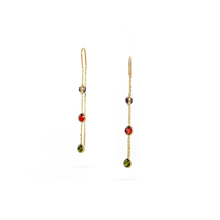 Womens 14k gold colored cubic zirconia dangle earrings Sense Gold Stones Senso Gold Earrings Womens 14k gold colored cubic zirconia dangle earrings Sense Gold Stones Senso Gold Earrings