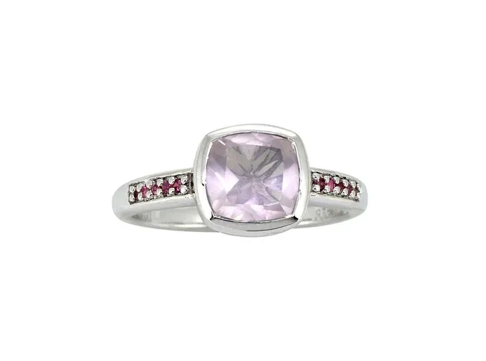 290 Ct Rose Quartz Tourmaline Solid 925 Sterling Silver Ring Jewelry YoTreasure Rings