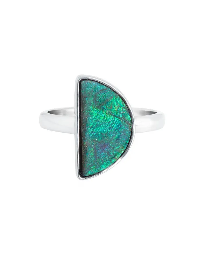 525 Ct Ammolite Ring Solid 925 Sterling Silver Gemstone Jewelry YoTreasure Rings 525 Ct Ammolite Ring Solid 925 Sterling Silver Gemstone Jewelry YoTreasure Rings