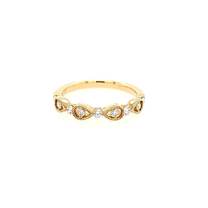 Armand Jacoby Yellow Gold Diamond Textured Pod Ring I3905 Rings