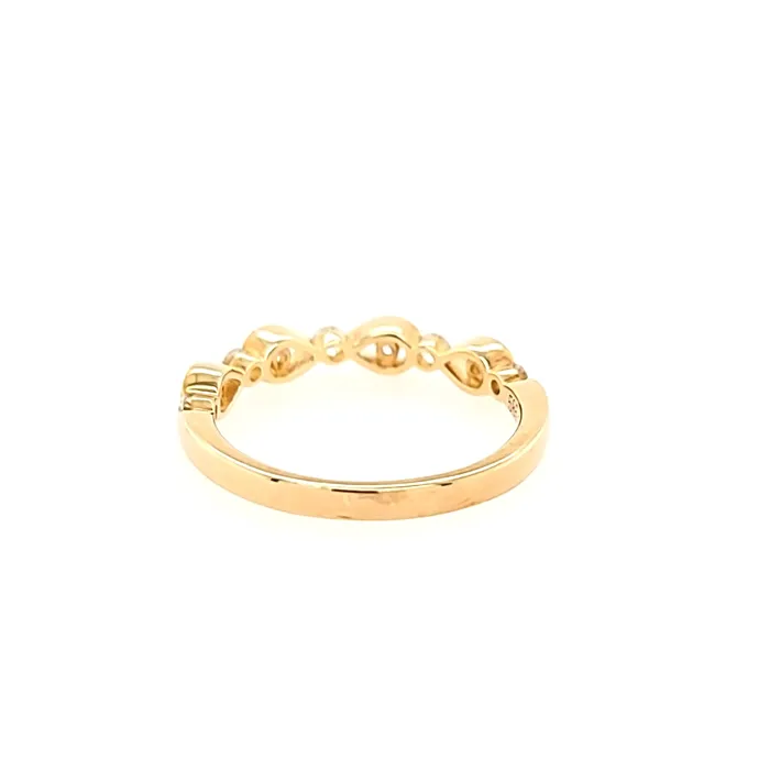 Armand Jacoby Yellow Gold Diamond Textured Pod Ring I3905 Rings