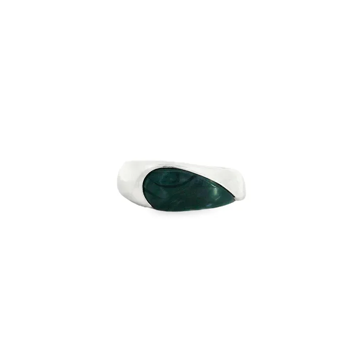 Australian Opal Cutters Rings Australian Opal Black Ring Set in Sterling Silver