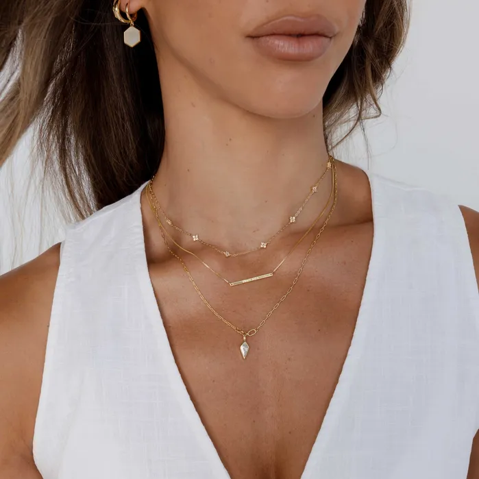 Camile Stone Necklaces YOUR SZN Bar Necklace