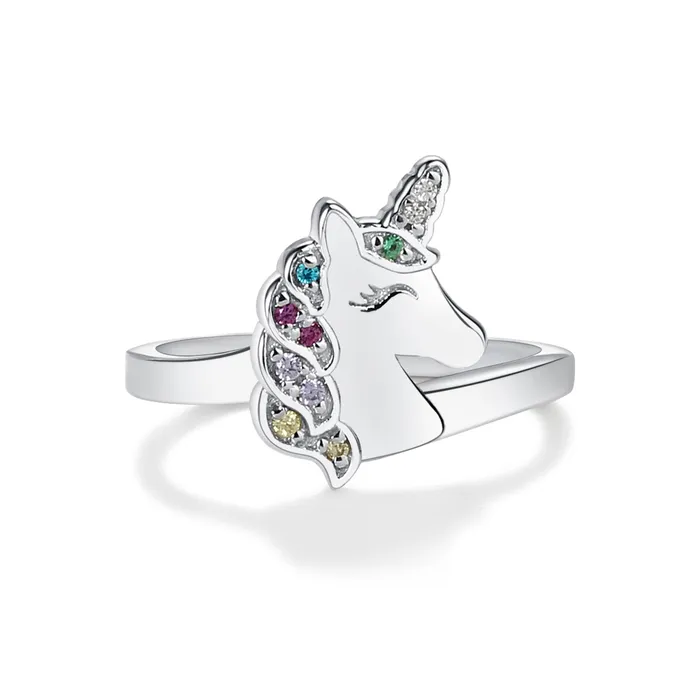 Cherished Moments Jewelry Rings Sterling Silver Toddler Rainbow Unicorn Ring with CZs for Kids Cherished Moments Jewelry Rings Sterling Silver Toddler Rainbow Unicorn Ring with CZs for Kids