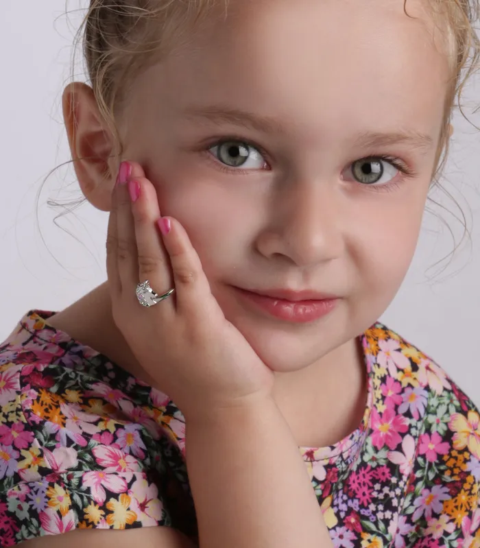 Cherished Moments Jewelry Rings Sterling Silver Toddler Rainbow Unicorn Ring with CZs for Kids