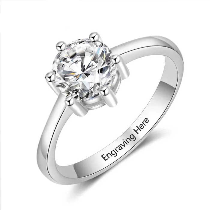 customjewelryan Necklaces Personalized 925 Sterling Silver Rings for Women Simple Accessories Engraved Names Trendy Anniversary Jewelry Gift