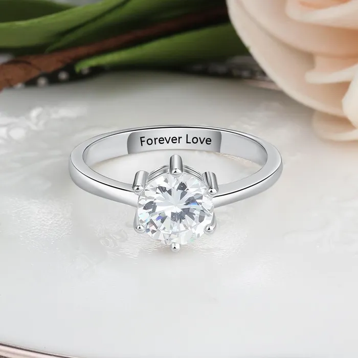 customjewelryan Necklaces Personalized 925 Sterling Silver Rings for Women Simple Accessories Engraved Names Trendy Anniversary Jewelry Gift