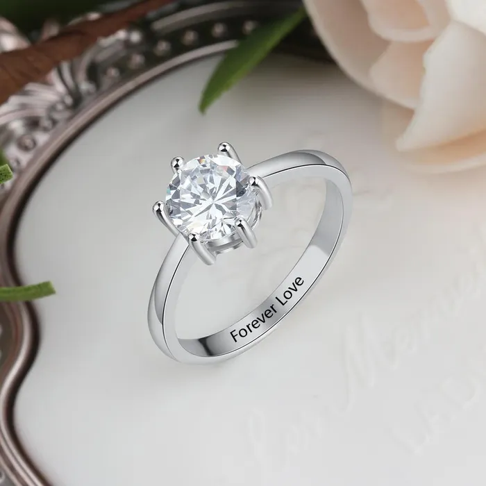 customjewelryan Necklaces Personalized 925 Sterling Silver Rings for Women Simple Accessories Engraved Names Trendy Anniversary Jewelry Gift