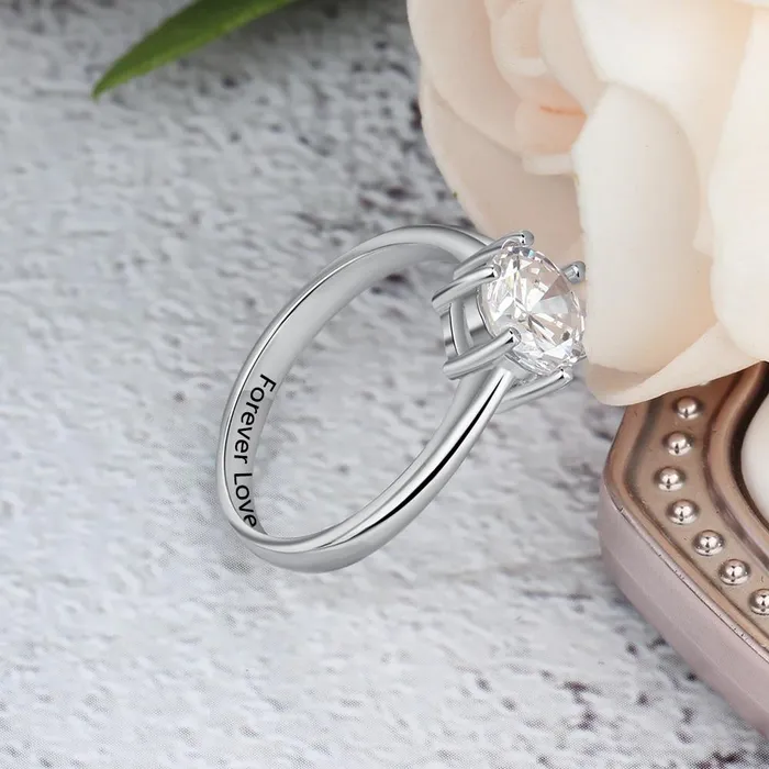 customjewelryan Necklaces Personalized 925 Sterling Silver Rings for Women Simple Accessories Engraved Names Trendy Anniversary Jewelry Gift