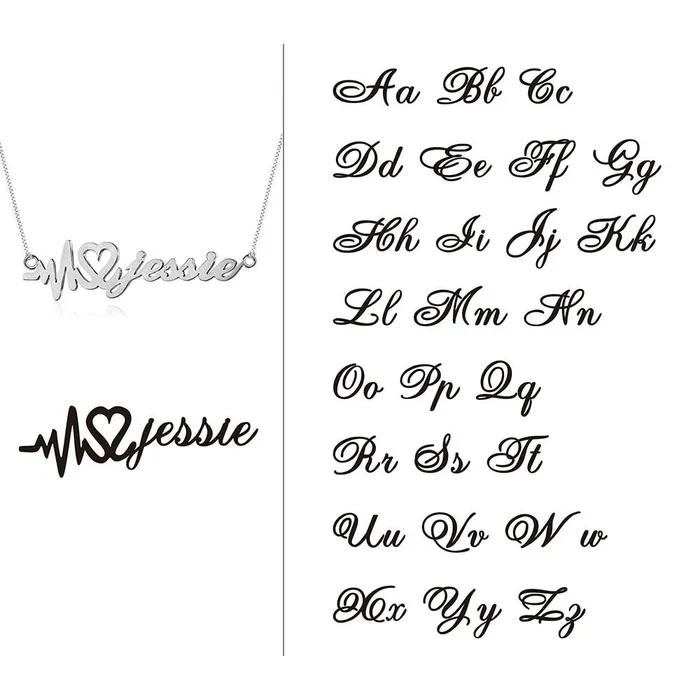 customjewelryan Necklaces Personalized Nameplate Pendant Necklace Heart Custom Name Pendant Three Custom Color Options Customized Gift for Girl Friends