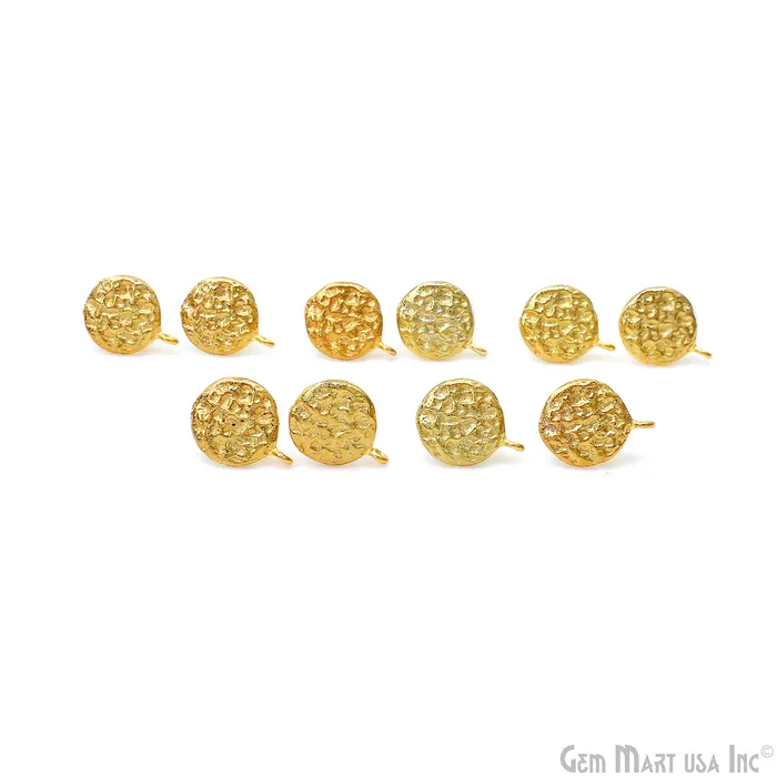 DIY Gold Plated 15x12mm Minimalist Stud Earrings GemmartUSA Earrings