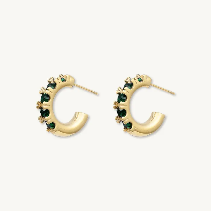 Earrings Camile Stone Brooklyn Zirconia Huggie Earrings