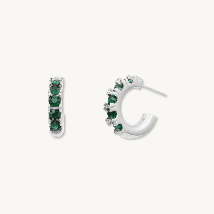 Earrings Camile Stone Brooklyn Zirconia Huggie Earrings