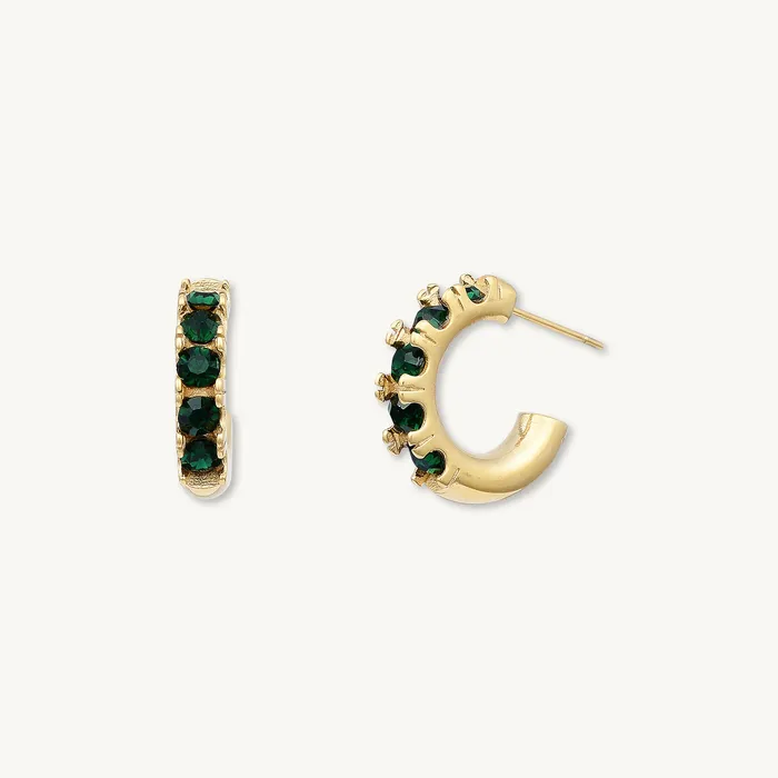 Earrings Camile Stone Brooklyn Zirconia Huggie Earrings