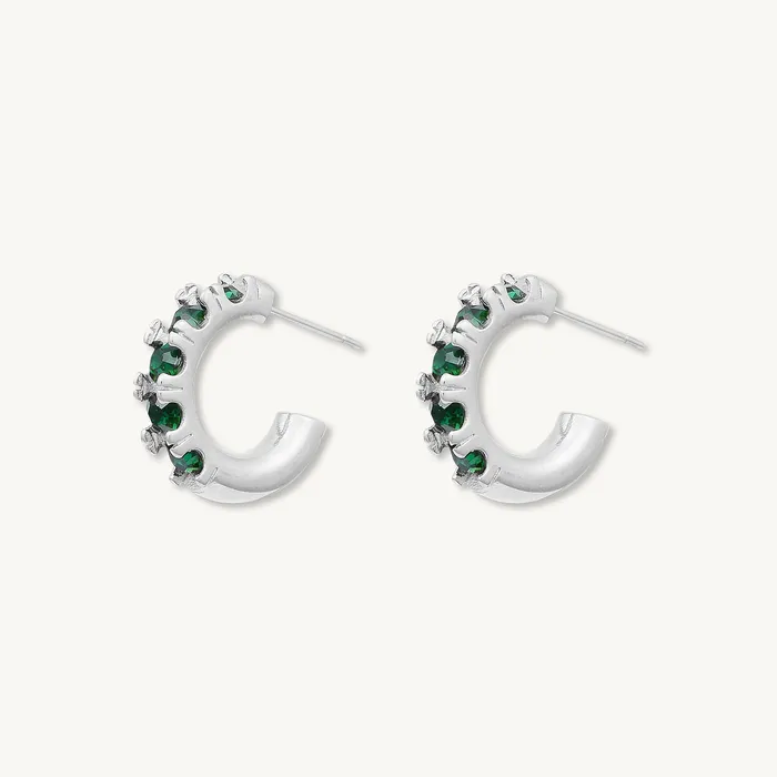Earrings Camile Stone Brooklyn Zirconia Huggie Earrings