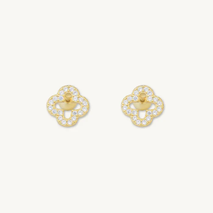 Earrings Clover Sapphire Barbell Stud Cartilage Earrings Camile Stone