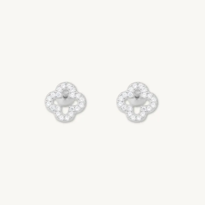 Earrings Clover Sapphire Barbell Stud Cartilage Earrings Camile Stone