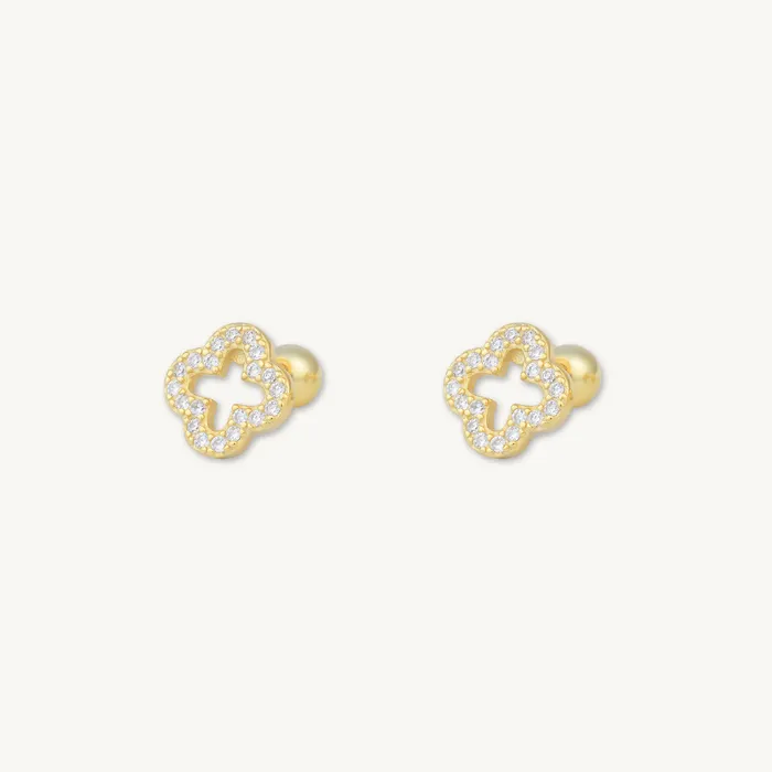 Earrings Clover Sapphire Barbell Stud Cartilage Earrings Camile Stone