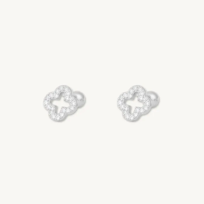 Earrings Clover Sapphire Barbell Stud Cartilage Earrings Camile Stone