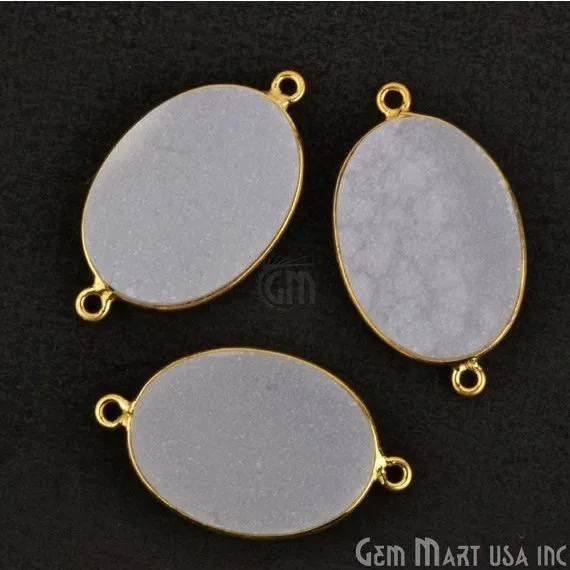 Earrings GemMartUSA Color Druzy 15x20mm Oval Bezel Gold Plated Bail Gemstone Connector Earrings GemMartUSA Color Druzy 15x20mm Oval Bezel Gold Plated Bail Gemstone Connector