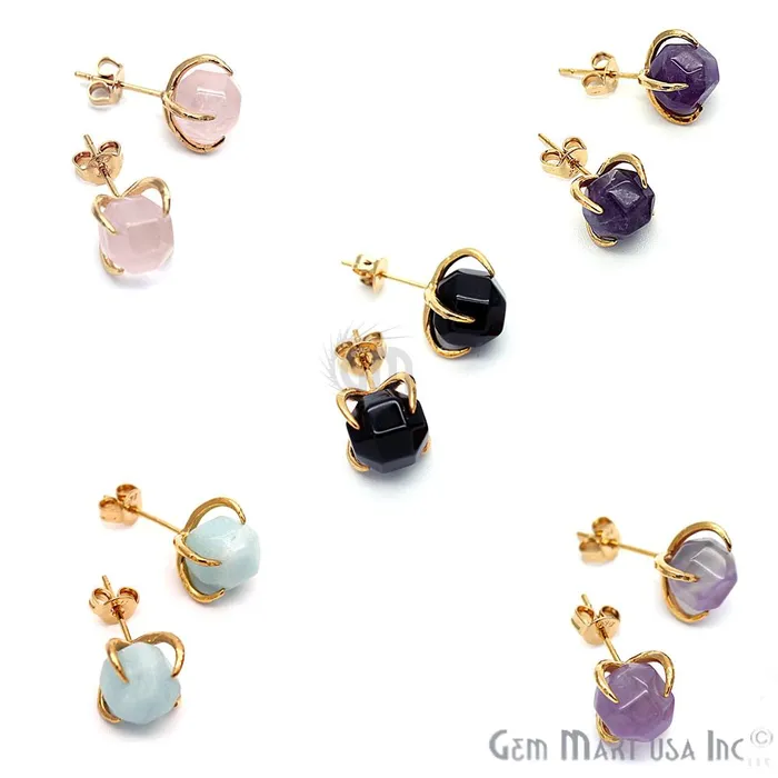 Earrings GemMartUSA Natural Prong Gold Earring Gold Plated Prong Setting Stud Earrings CHPR3 Earrings GemMartUSA Natural Prong Gold Earring Gold Plated Prong Setting Stud Earrings CHPR3