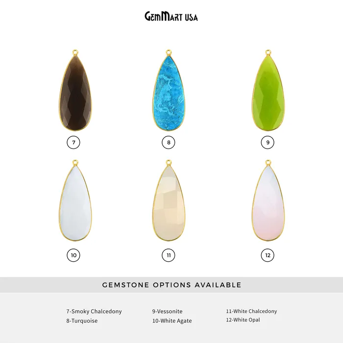 Earrings GemMartUSA Pear 15x39mm Single Bail Gold Bezel Gemstone Connector Pick Stone Lot Size Earrings GemMartUSA Pear 15x39mm Single Bail Gold Bezel Gemstone Connector Pick Stone Lot Size