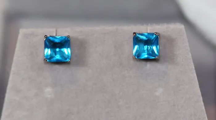 Earrings Lab Diamonds London Blue Diamond Ear Studs Womens Blue Diamond Ear Studs Mens Blue Diamond Ear Studs