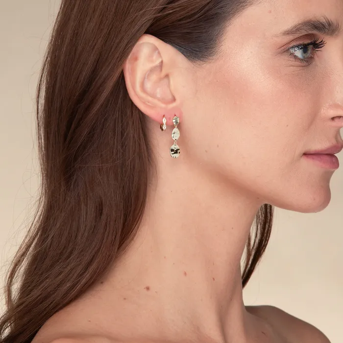 Earrings Molten Disc Dangle Stud Earrings Camile Stone Earrings Molten Disc Dangle Stud Earrings Camile Stone