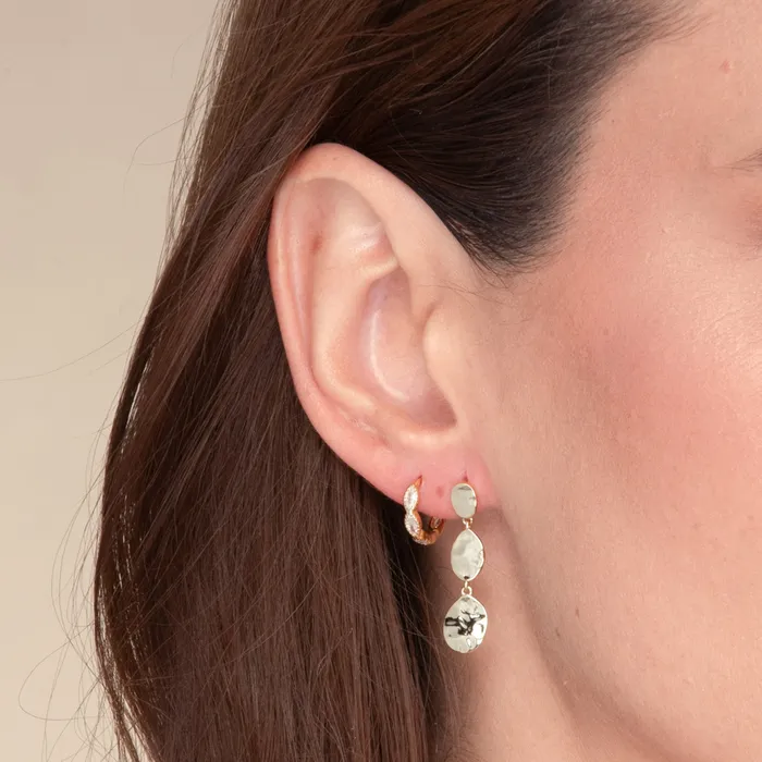 Earrings Molten Disc Dangle Stud Earrings Camile Stone Earrings Molten Disc Dangle Stud Earrings Camile Stone