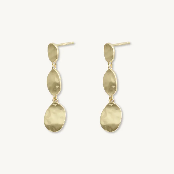 Earrings Molten Disc Dangle Stud Earrings Camile Stone Earrings Molten Disc Dangle Stud Earrings Camile Stone