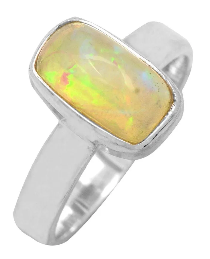Ethiopian Opal 925 Sterling Silver Rings Silver Jewelry YoTreasure Rings
