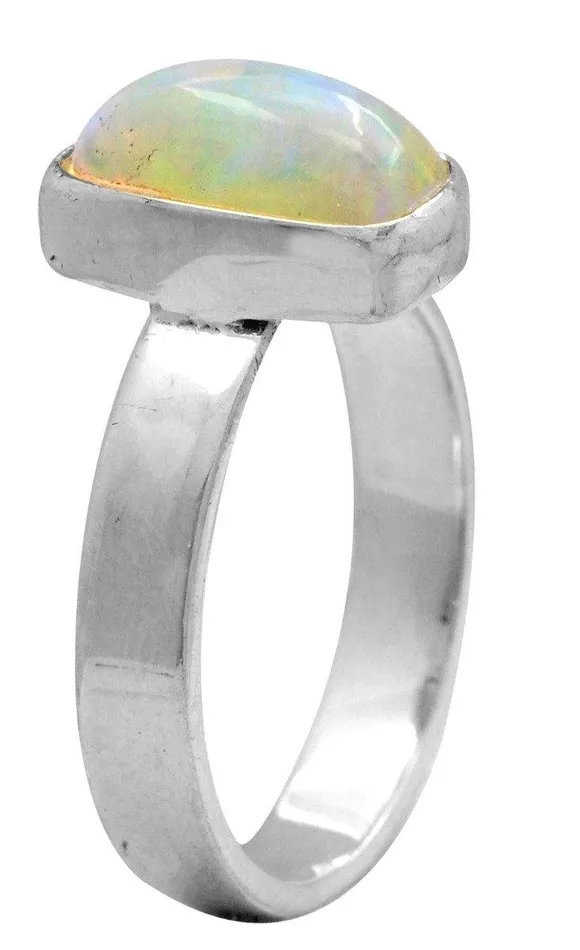 Ethiopian Opal 925 Sterling Silver Rings Silver Jewelry YoTreasure Rings
