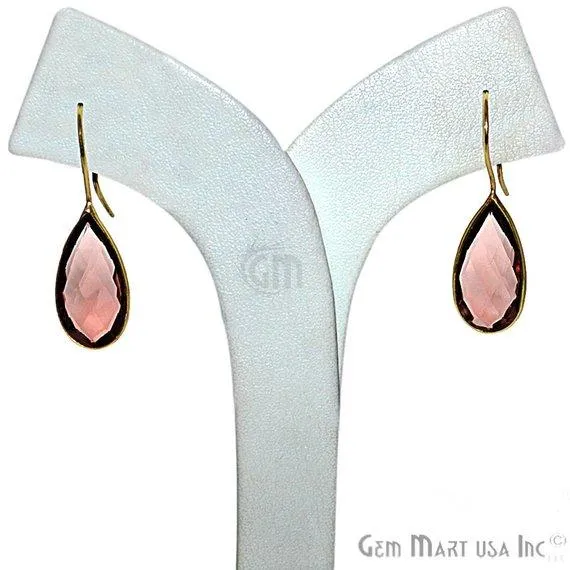 GemMartUSA Earrings Pear Shape 21x11mm Gold Plated Gemstone Hook Earrings Pick your Gemstone GemMartUSA Earrings Pear Shape 21x11mm Gold Plated Gemstone Hook Earrings Pick your Gemstone