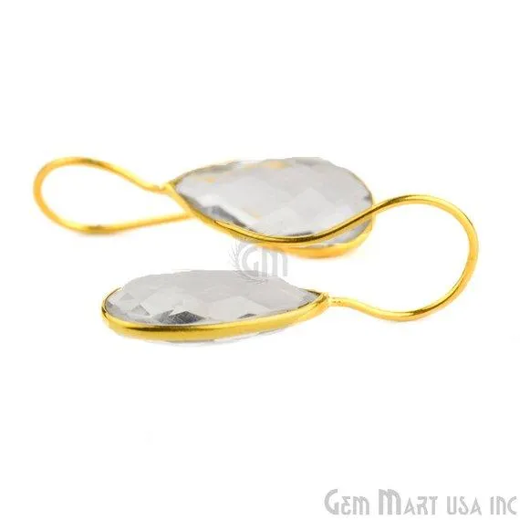 GemMartUSA Earrings Pear Shape 21x11mm Gold Plated Gemstone Hook Earrings Pick your Gemstone GemMartUSA Earrings Pear Shape 21x11mm Gold Plated Gemstone Hook Earrings Pick your Gemstone
