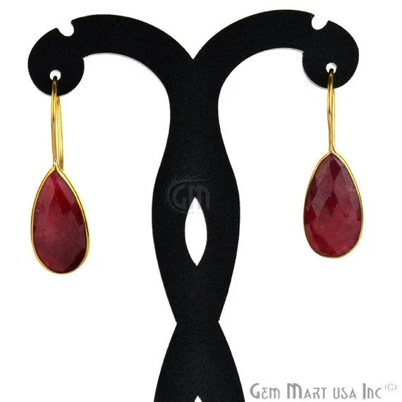 GemMartUSA Earrings Pear Shape 21x11mm Gold Plated Gemstone Hook Earrings Pick your Gemstone GemMartUSA Earrings Pear Shape 21x11mm Gold Plated Gemstone Hook Earrings Pick your Gemstone