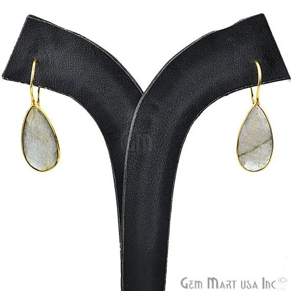 GemMartUSA Earrings Pear Shape 21x11mm Gold Plated Gemstone Hook Earrings Pick your Gemstone GemMartUSA Earrings Pear Shape 21x11mm Gold Plated Gemstone Hook Earrings Pick your Gemstone