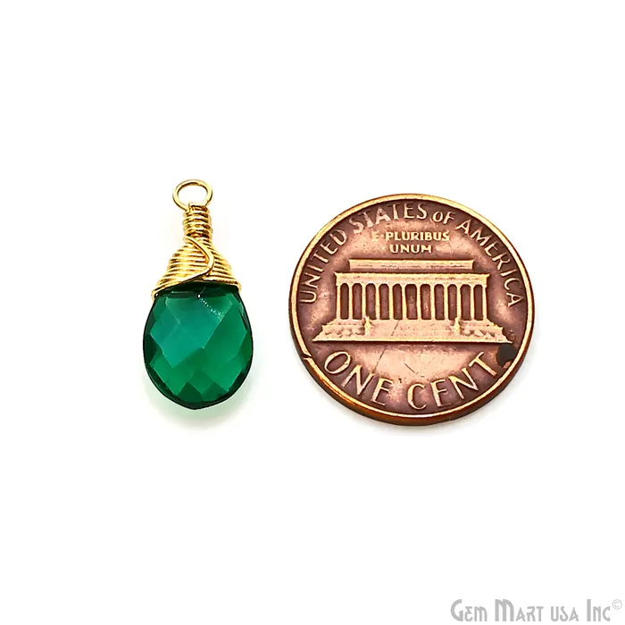 GemMartUSA Earrings Pears 17x8mm Gold Wire Wrapped Single Bail Drop Gemstone Connector GemMartUSA Earrings Pears 17x8mm Gold Wire Wrapped Single Bail Drop Gemstone Connector