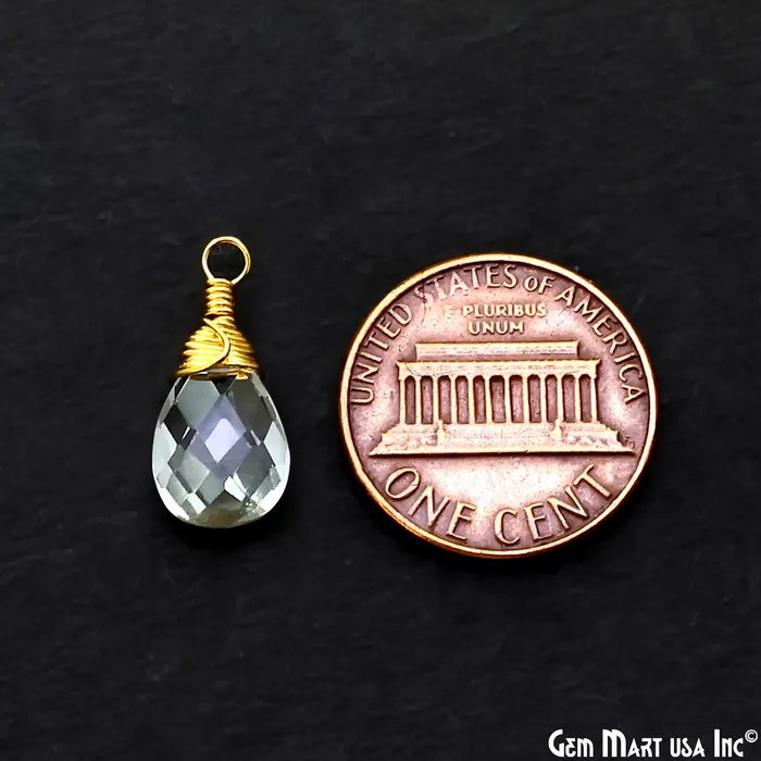 GemMartUSA Earrings Pears 17x8mm Gold Wire Wrapped Single Bail Drop Gemstone Connector GemMartUSA Earrings Pears 17x8mm Gold Wire Wrapped Single Bail Drop Gemstone Connector