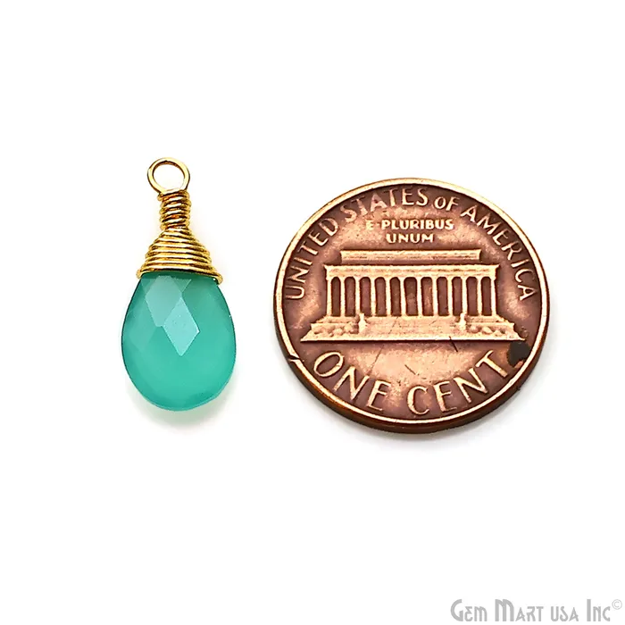 GemMartUSA Earrings Pears 17x8mm Gold Wire Wrapped Single Bail Drop Gemstone Connector GemMartUSA Earrings Pears 17x8mm Gold Wire Wrapped Single Bail Drop Gemstone Connector