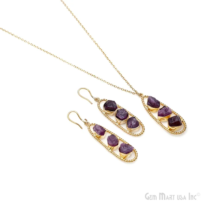 GemMartUSA Earrings Ruby Rough Gemstone Free Form Oval Gold Plated Twisted Bezel setting 44x16mm DIY Earring Pendant Connector GemMartUSA Earrings Ruby Rough Gemstone Free Form Oval Gold Plated Twisted Bezel setting 44x16mm DIY Earring Pendant Connector