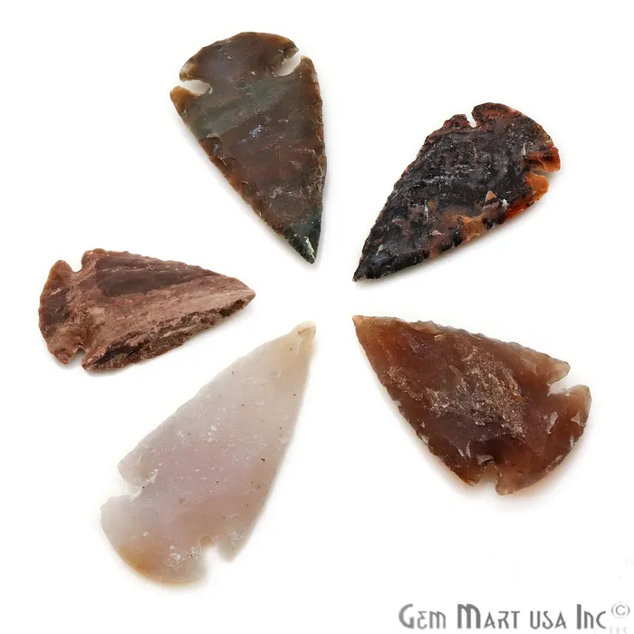 GemmartUSA Necklaces 5pc Lot Arrowhead Cut Gemstones 58x28mm Handcrafted Stone Loose Gemstone DIY Pendant DIY Jewelry GemmartUSA Necklaces 5pc Lot Arrowhead Cut Gemstones 58x28mm Handcrafted Stone Loose Gemstone DIY Pendant DIY Jewelry