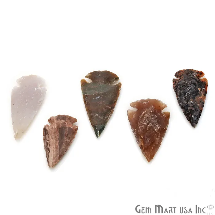 GemmartUSA Necklaces 5pc Lot Arrowhead Cut Gemstones 58x28mm Handcrafted Stone Loose Gemstone DIY Pendant DIY Jewelry GemmartUSA Necklaces 5pc Lot Arrowhead Cut Gemstones 58x28mm Handcrafted Stone Loose Gemstone DIY Pendant DIY Jewelry