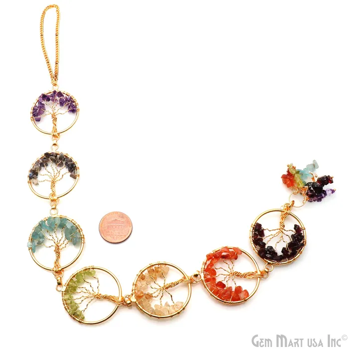 GemMartUSA Necklaces 7 Chakra Tree Of Life Gemstones 16 Round Tree Of Life Pendants On A String Healing Pendants Home Decor GemMartUSA Necklaces 7 Chakra Tree Of Life Gemstones 16 Round Tree Of Life Pendants On A String Healing Pendants Home Decor