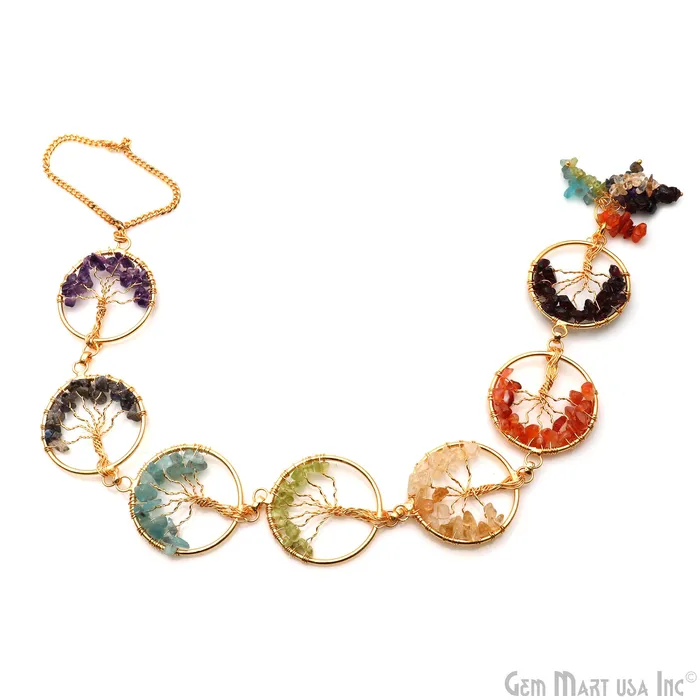 GemMartUSA Necklaces 7 Chakra Tree Of Life Gemstones 16 Round Tree Of Life Pendants On A String Healing Pendants Home Decor GemMartUSA Necklaces 7 Chakra Tree Of Life Gemstones 16 Round Tree Of Life Pendants On A String Healing Pendants Home Decor