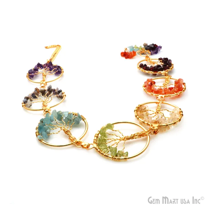 GemMartUSA Necklaces 7 Chakra Tree Of Life Gemstones 16 Round Tree Of Life Pendants On A String Healing Pendants Home Decor GemMartUSA Necklaces 7 Chakra Tree Of Life Gemstones 16 Round Tree Of Life Pendants On A String Healing Pendants Home Decor