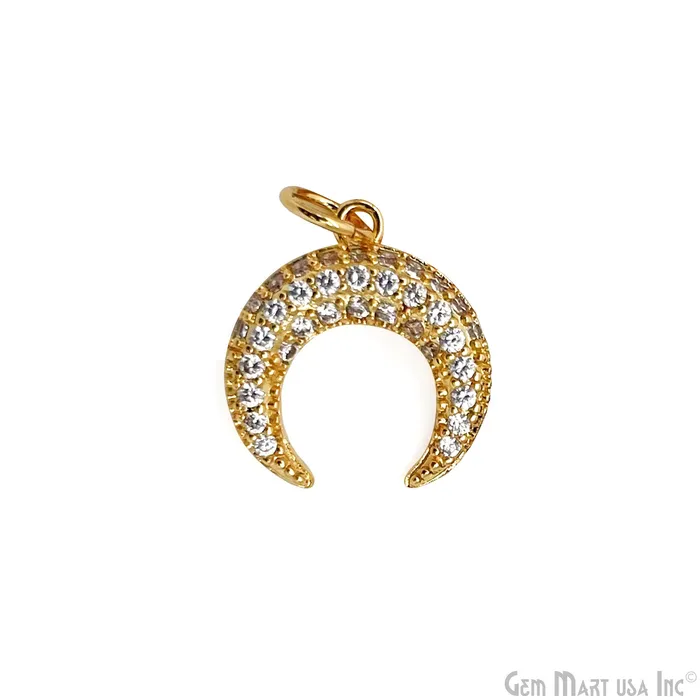 GemMartUSA Necklaces DIY Horn Shape 13mm Cubic Zircon Single Bail Necklace Pendant GemMartUSA Necklaces DIY Horn Shape 13mm Cubic Zircon Single Bail Necklace Pendant
