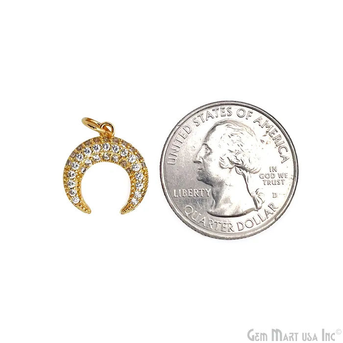 GemMartUSA Necklaces DIY Horn Shape 13mm Cubic Zircon Single Bail Necklace Pendant GemMartUSA Necklaces DIY Horn Shape 13mm Cubic Zircon Single Bail Necklace Pendant