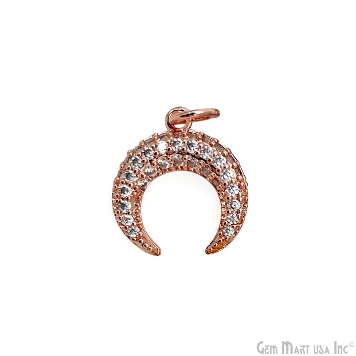 GemMartUSA Necklaces DIY Horn Shape 13mm Cubic Zircon Single Bail Necklace Pendant GemMartUSA Necklaces DIY Horn Shape 13mm Cubic Zircon Single Bail Necklace Pendant